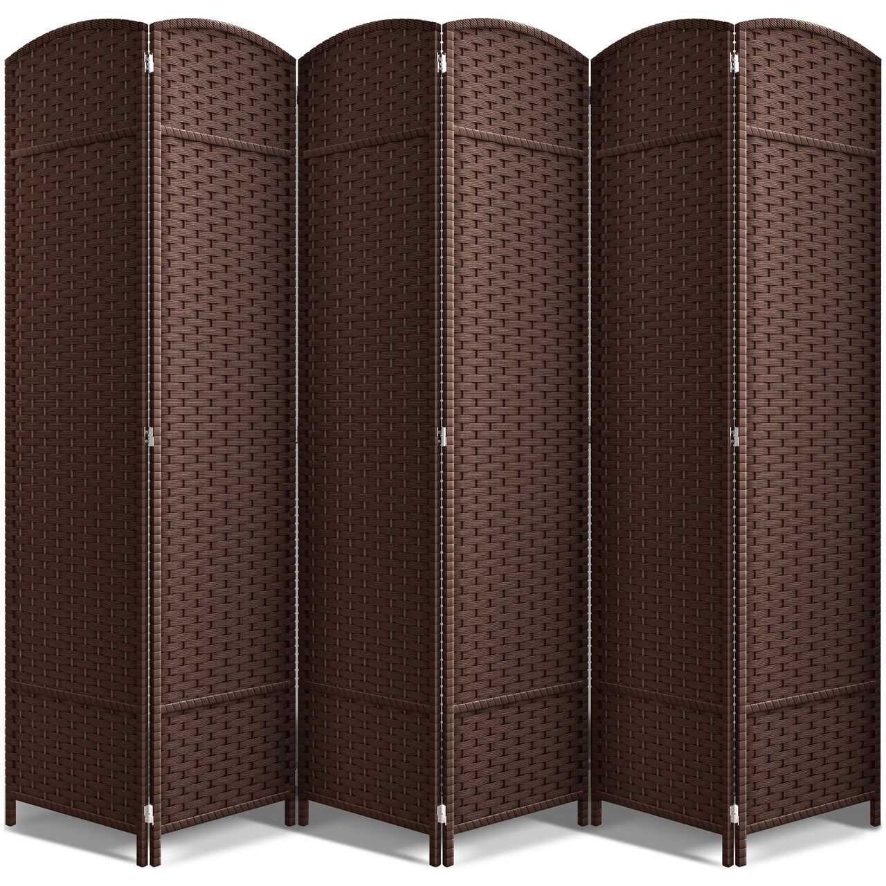 Sorbus 6 Panel Room Divider 6 ft. Tall - Privacy Screen, Extra Wide Double Hinged Panels, Mesh Hand-Woven Design